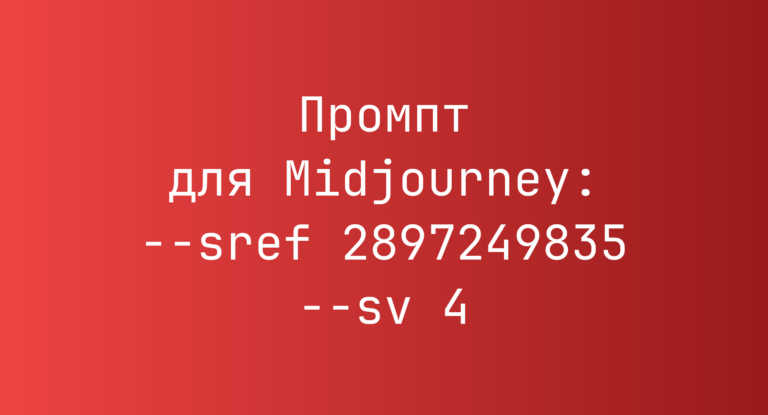 Промпт для Midjourney: –sref 2897249835 –sv 4