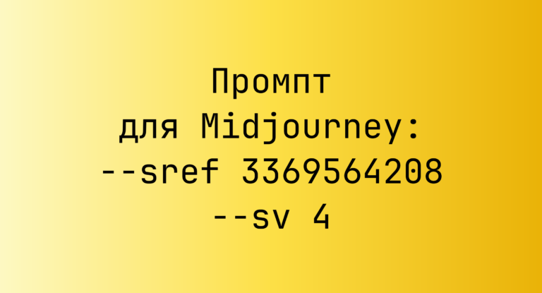 Промпт для Midjourney: –sref 3369564208 –sv 4