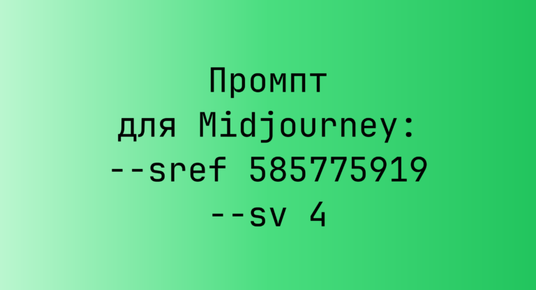 Промпт для Midjourney: –sref 585775919 –sv 4