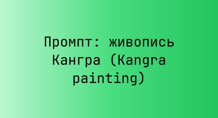 Промпт: живопись Кангра (Kangra painting)