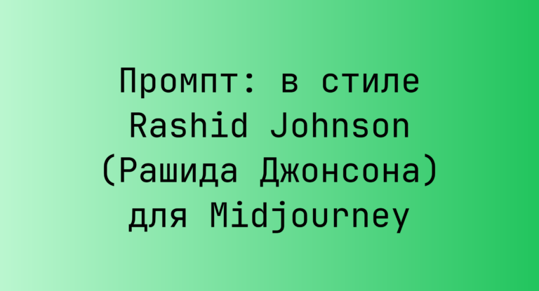 Промпт: в стиле Rashid Johnson (Рашида Джонсона) для Midjourney