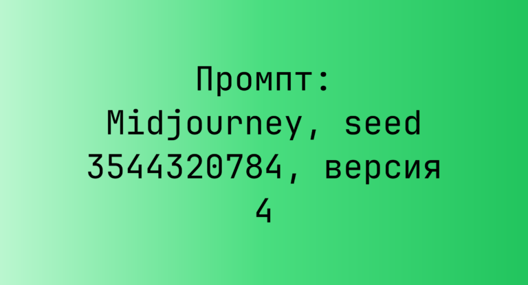Промпт: Midjourney, seed 3544320784, версия 4