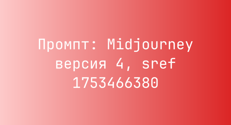 Промпт: Midjourney версия 4, sref 1753466380