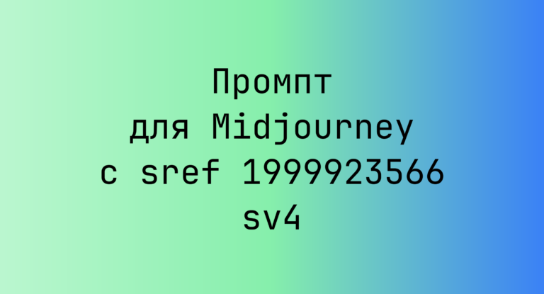 Промпт для Midjourney с sref 1999923566 sv4