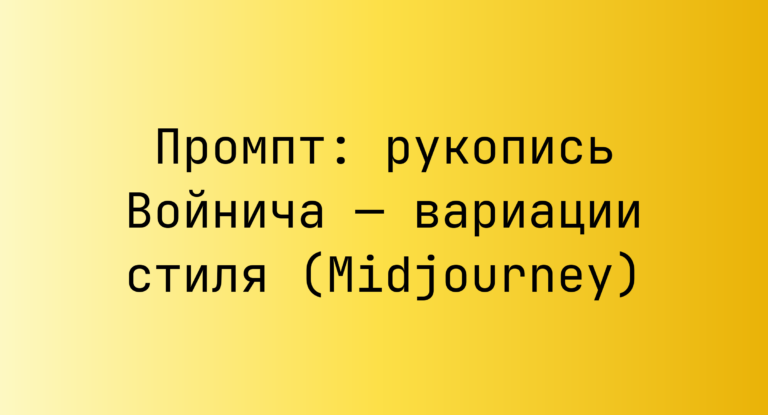 Промпт: рукопись Войнича — вариации стиля (Midjourney)