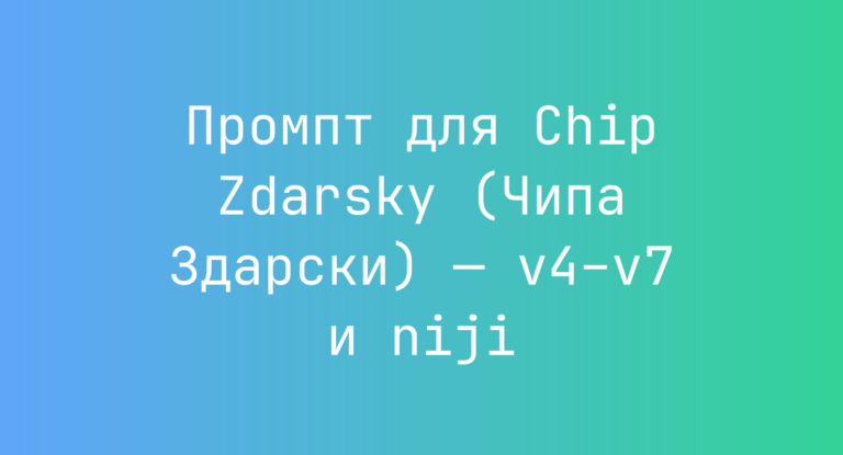 Промпт для Chip Zdarsky (Чипа Здарски) — v4–v7 и niji