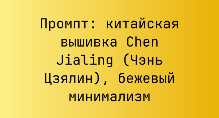 Промпт: китайская вышивка Chen Jialing (Чэнь Цзялин), бежевый минимализм