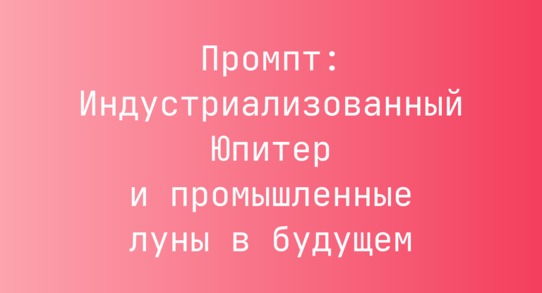 Промпт: Индустриализованный Юпитер и промышленные луны в будущем