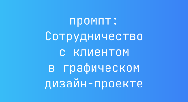 Сотрудничество с клиентом в графическом дизайн-проекте