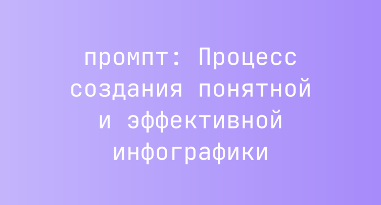 Процесс создания понятной и эффективной инфографики