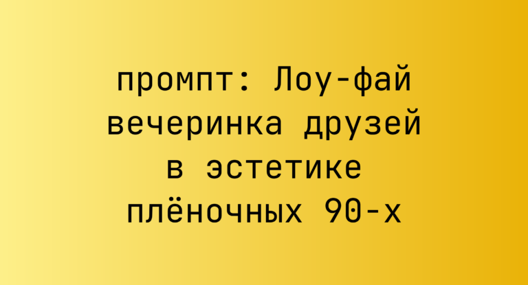 Лоу-фай вечеринка друзей в эстетике пленочных 90-х