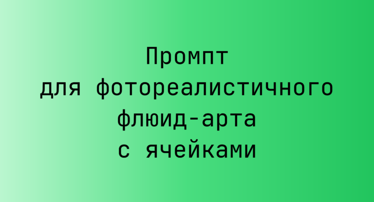 Промпт для фотореалистичного флюид-арта с ячейками