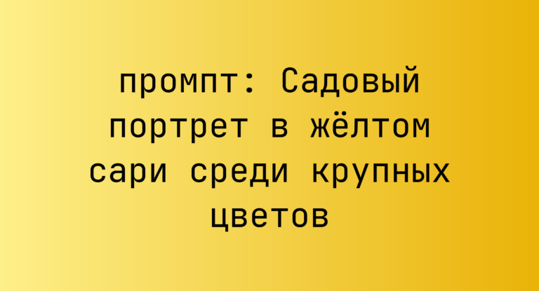 Садовый портрет в желтом сари среди крупных цветов