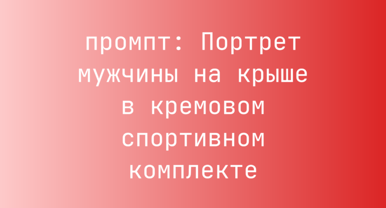 Портрет мужчины на крыше в кремовом спортивном комплекте