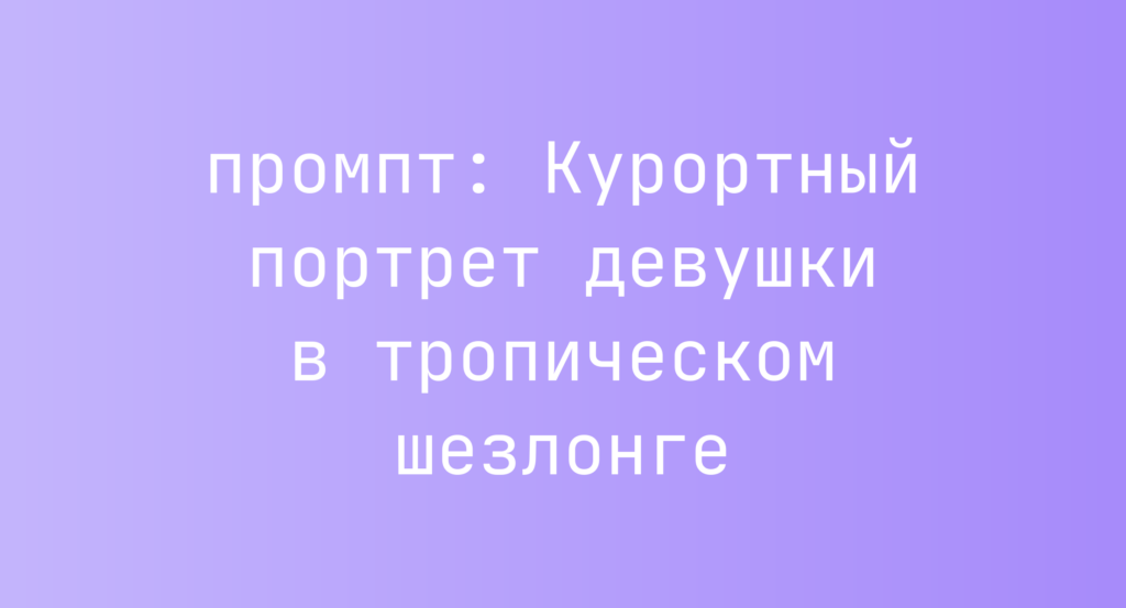 Курортный портрет девушки в тропическом шезлонге