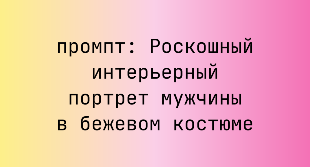 Роскошный интерьерный портрет мужчины в бежевом костюме
