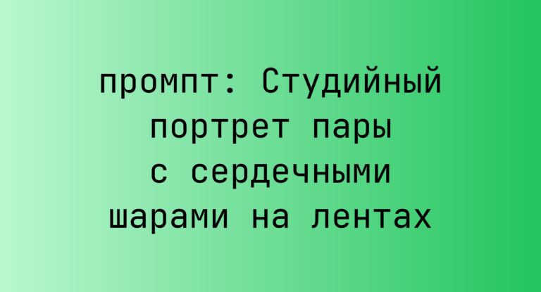 Студийный портрет пары с сердечными шарами на лентах