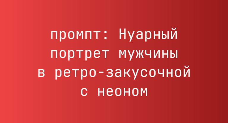 Нуарный портрет мужчины в ретро-закусочной с неоном