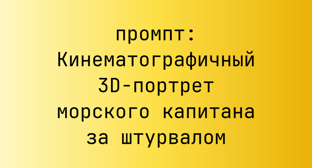 Кинематографичный 3D-портрет морского капитана за штурвалом