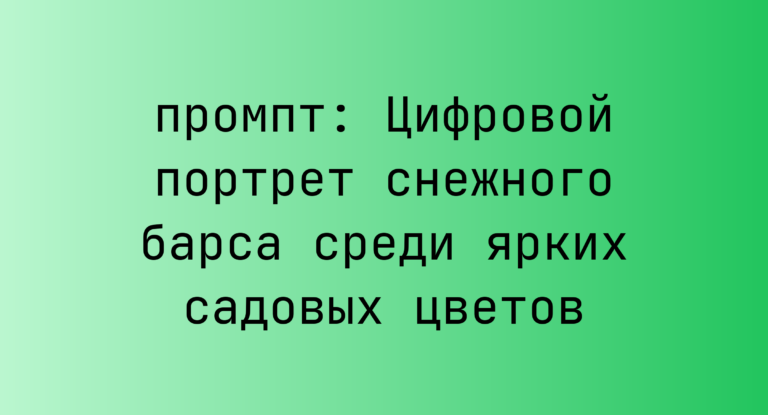 Цифровой портрет снежного барса среди ярких садовых цветов