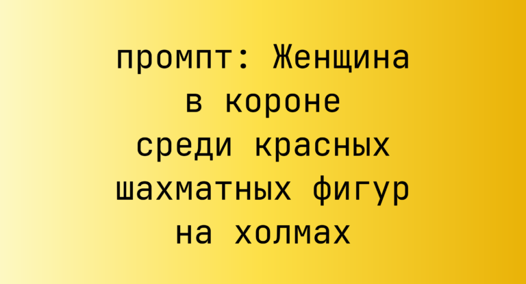 Женщина в короне среди красных шахматных фигур на холмах