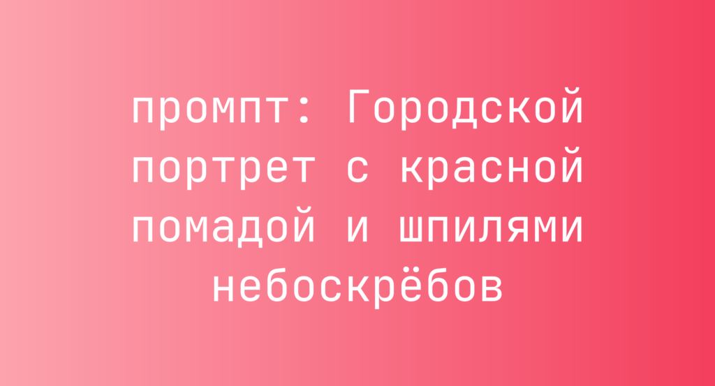 Городской портрет с красной помадой и шпилями небоскребов