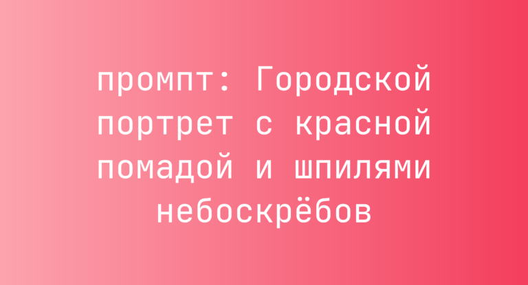 Городской портрет с красной помадой и шпилями небоскребов