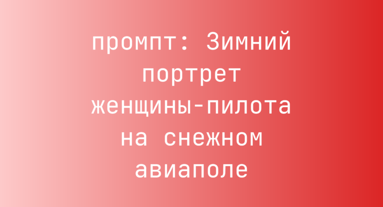 Зимний портрет женщины-пилота на снежном авиаполе