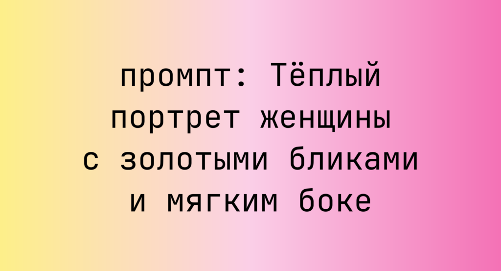 Теплый портрет женщины с золотыми бликами и мягким боке