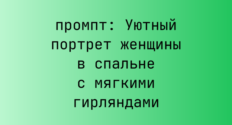 Уютный портрет женщины в спальне с мягкими гирляндами