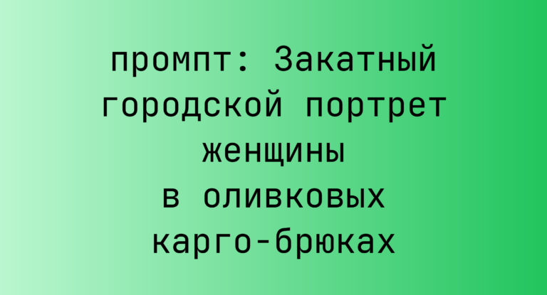 Закатный городской портрет женщины в оливковых карго-брюках