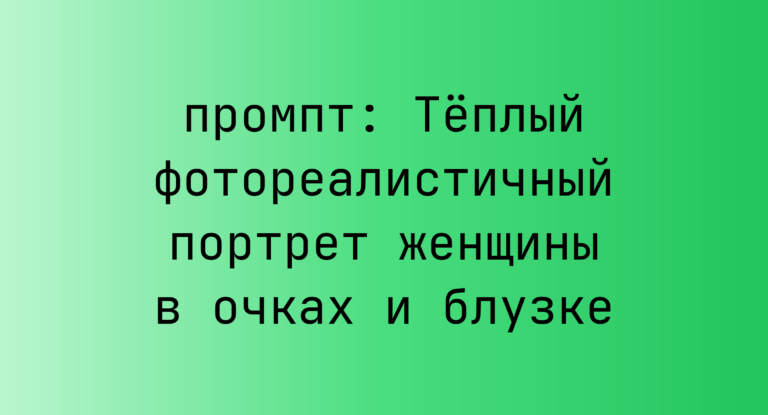 Теплый фотореалистичный портрет женщины в очках и блузке