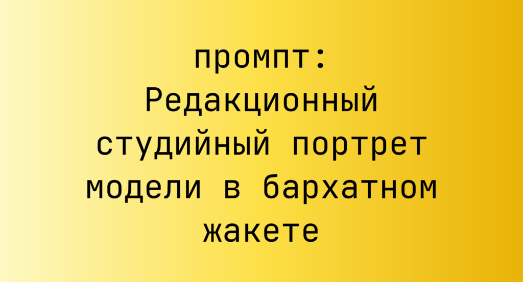 Редакционный студийный портрет модели в бархатном жакете