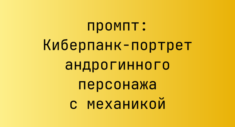 Киберпанк-портрет андрогинного персонажа с механикой