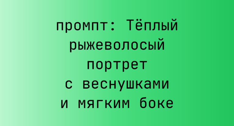 Теплый рыжеволосый портрет с веснушками и мягким боке
