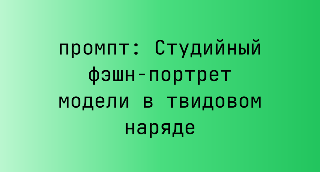 Студийный фэшн-портрет модели в твидовом наряде
