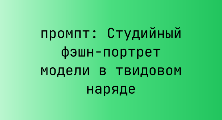 Студийный фэшн-портрет модели в твидовом наряде