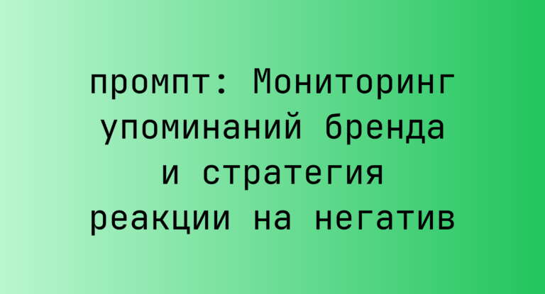 Мониторинг упоминаний бренда и стратегия реакции на негатив