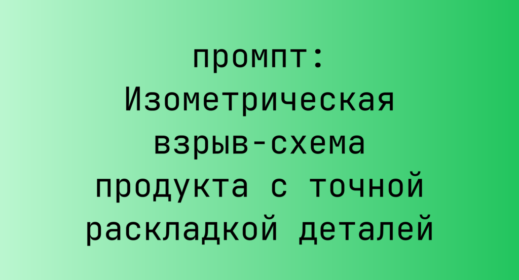 Изометрическая взрыв-схема продукта с точной раскладкой деталей