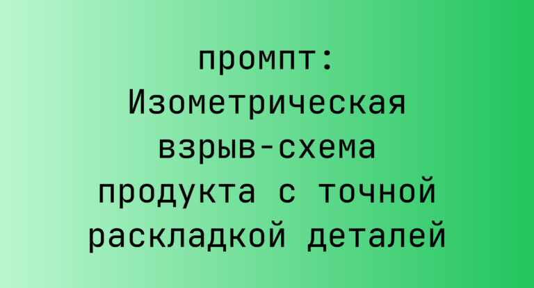 Изометрическая взрыв-схема продукта с точной раскладкой деталей