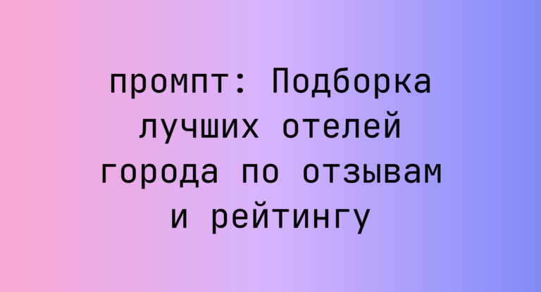 Подборка лучших отелей города по отзывам и рейтингу