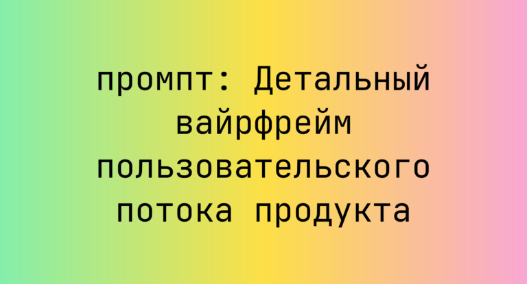 Детальный вайрфрейм пользовательского потока продукта