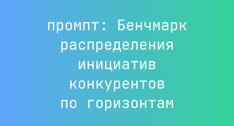 Бенчмарк распределения инициатив конкурентов по горизонтам