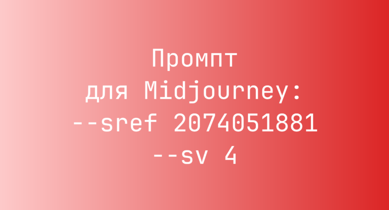 Промпт для Midjourney: –sref 2074051881 –sv 4