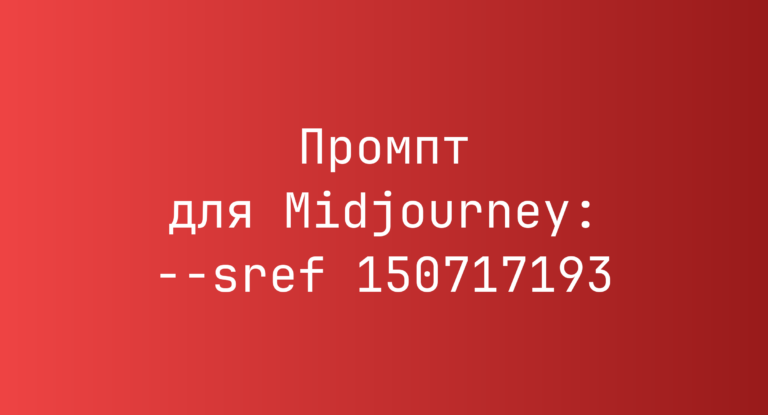 Промпт для Midjourney: –sref 150717193