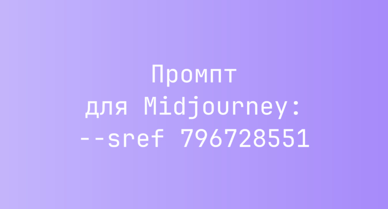 Промпт для Midjourney: –sref 796728551