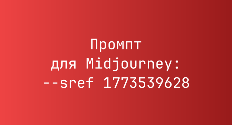 Промпт для Midjourney: –sref 1773539628