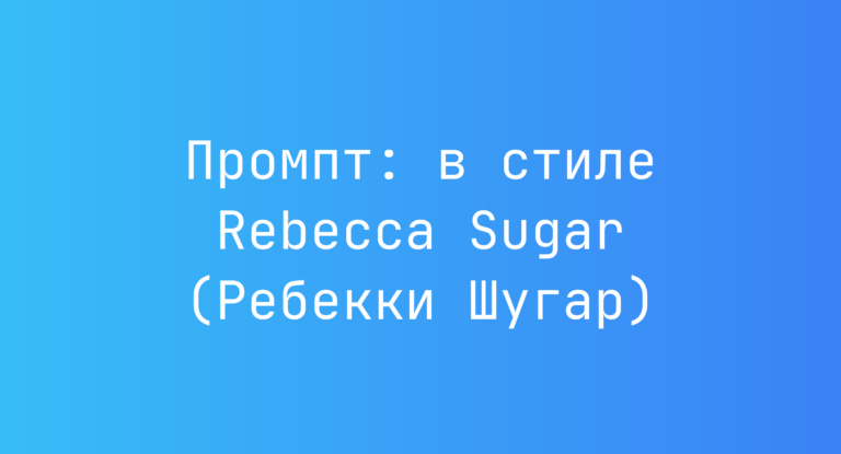 Промпт: в стиле Rebecca Sugar (Ребекки Шугар)