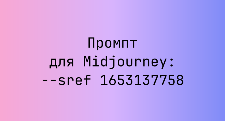 Промпт для Midjourney: –sref 1653137758