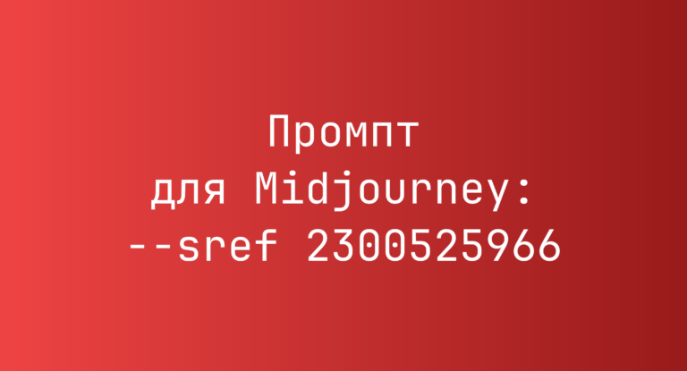Промпт для Midjourney: –sref 2300525966